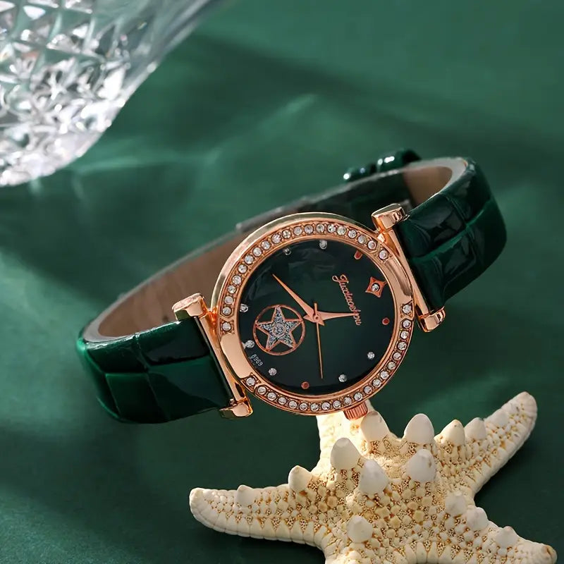 Verdantra Timecourt Jewelry Set | Gold