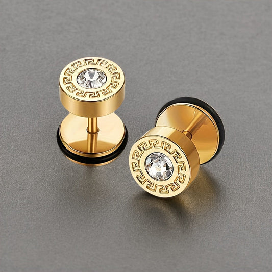 Theron Keyline Stud Earring | Gold