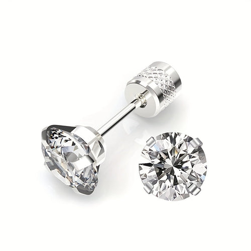 Classic Solitaire Earrings | White Gold