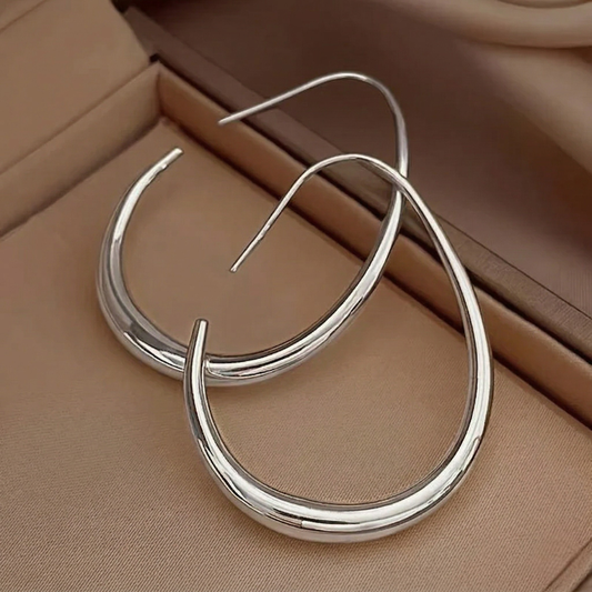Antique Gold Hoop Earrings | White Gold