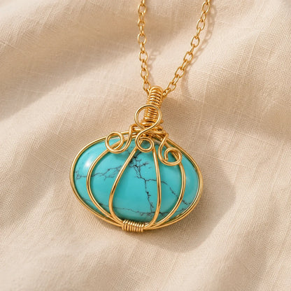 Antique Mermaid – Golden Necklace With Handmade Pendant