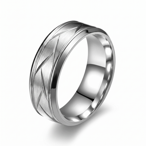 Heston Cutline Ring | White Gold