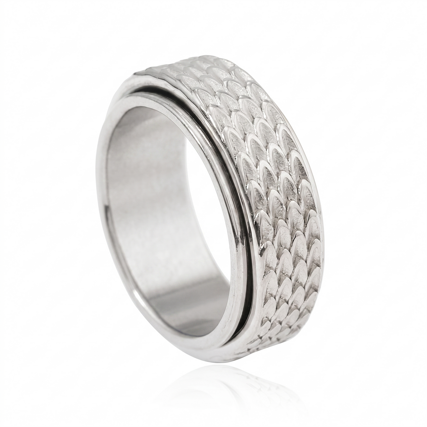 Toren Scale Spinner Ring | Gold