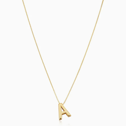 Love letter initial necklace | White Gold