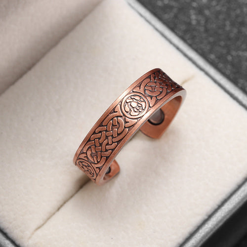 Runic Weave Copper Ring
