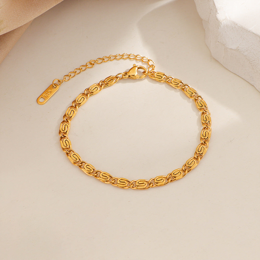 Nusa Woven Chain Bracelet | Gold