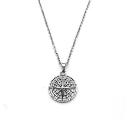Compass Pendant Necklace | Gold