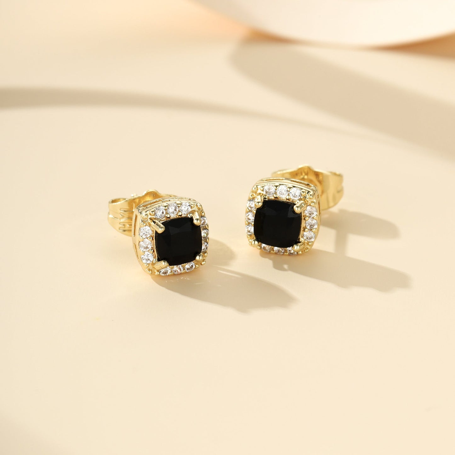 Midnight Royale Stud Earrings | Gold
