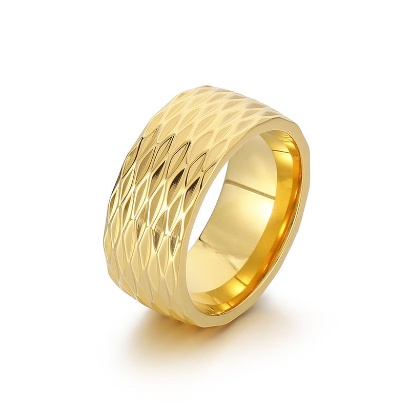 Kaelis Grid Band Ring | White Gold