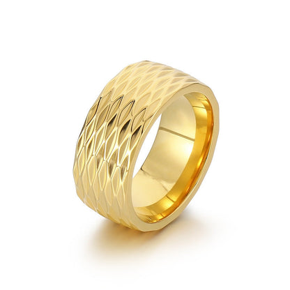 Kaelis Grid Band Ring | White Gold