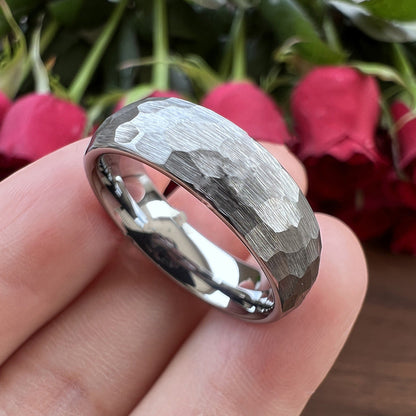 Elric Textured Core Ring | White Gold