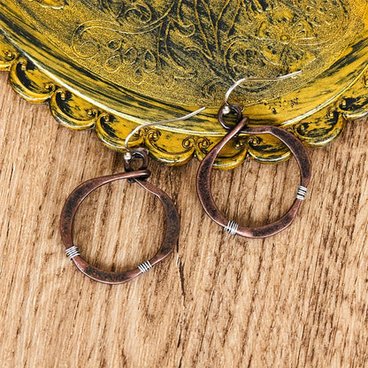 Alessia Woven Copper Earrings