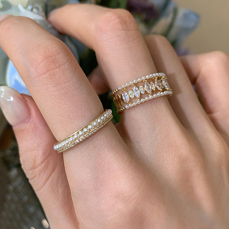 Elodie Vance Ring Set | Gold