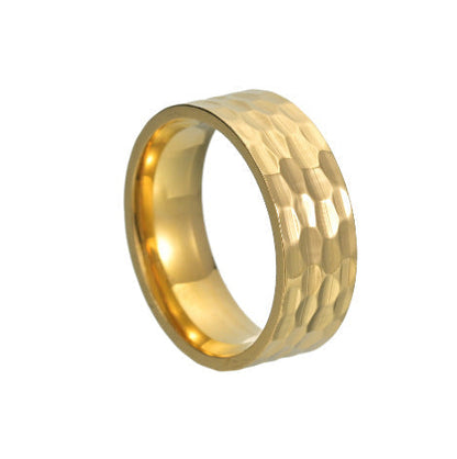Varek Hammered Band Ring | White Gold