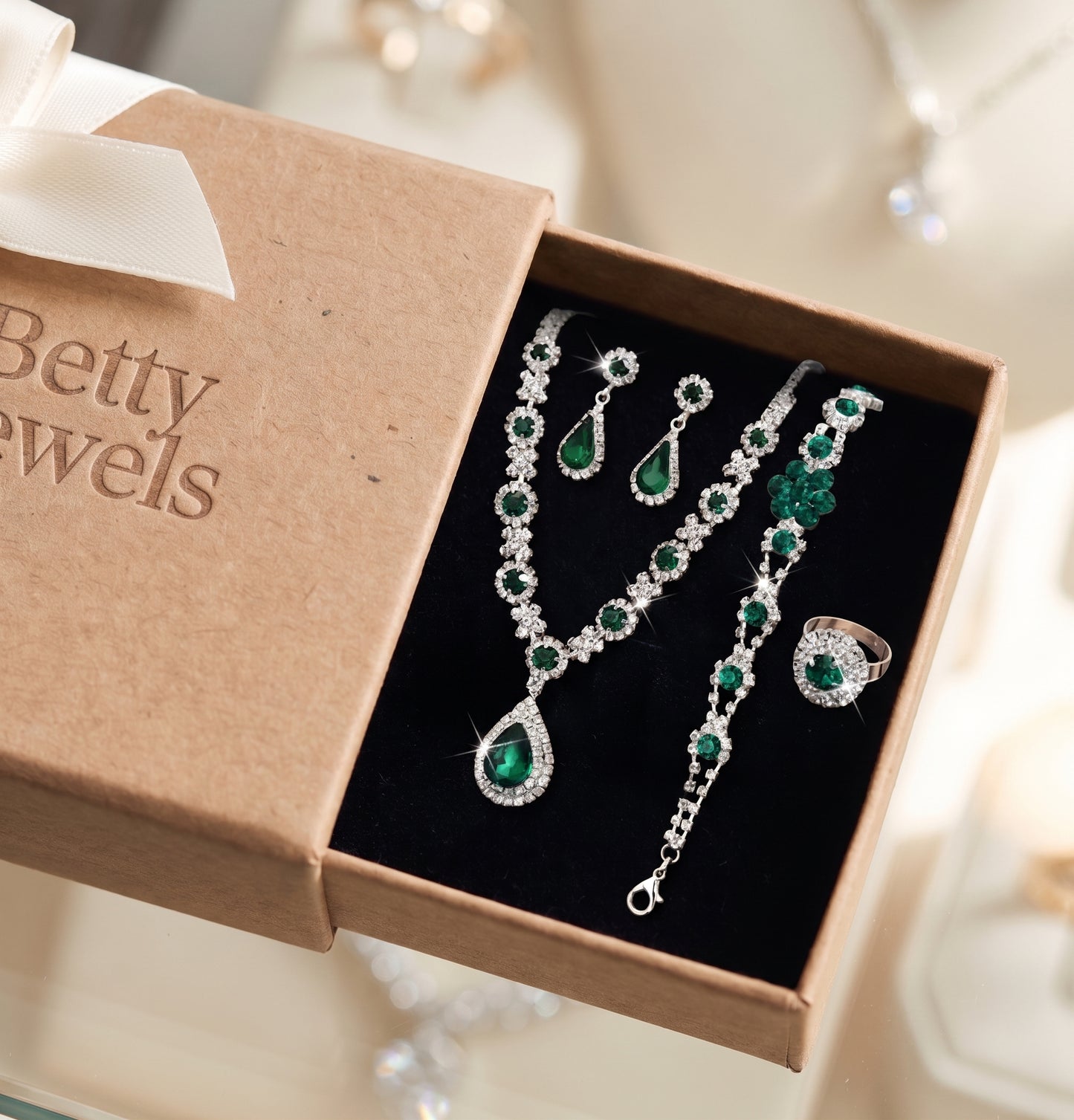 Adriana Lysandre Jewelry Set | White Gold