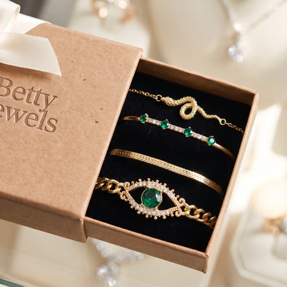 Serpina Veyra Bracelet Set | Gold