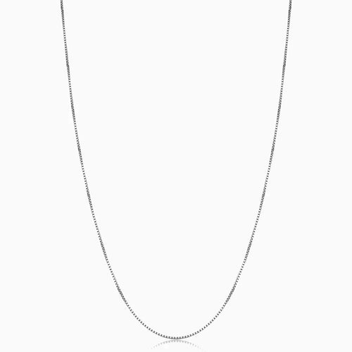 Bodega Box Necklace - White Gold