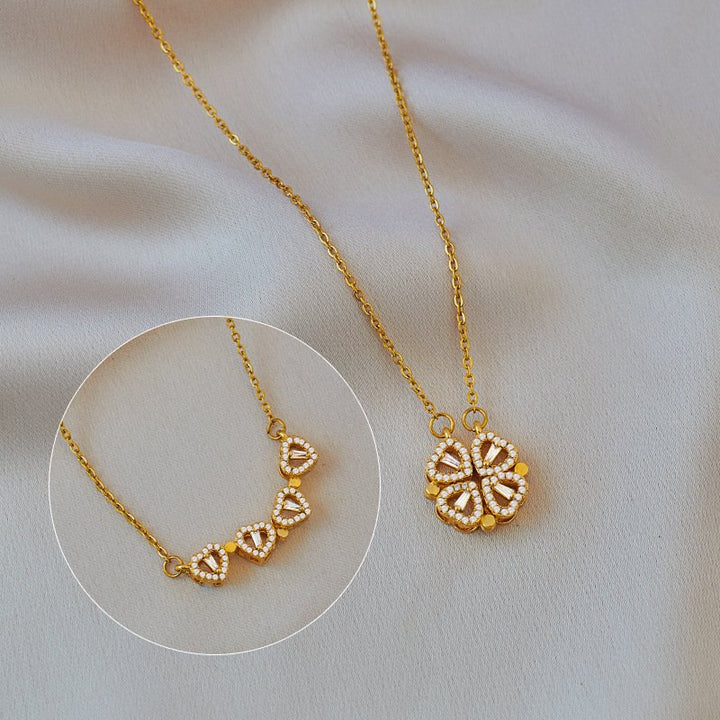 Amora Quadrifolia Necklace | White Gold