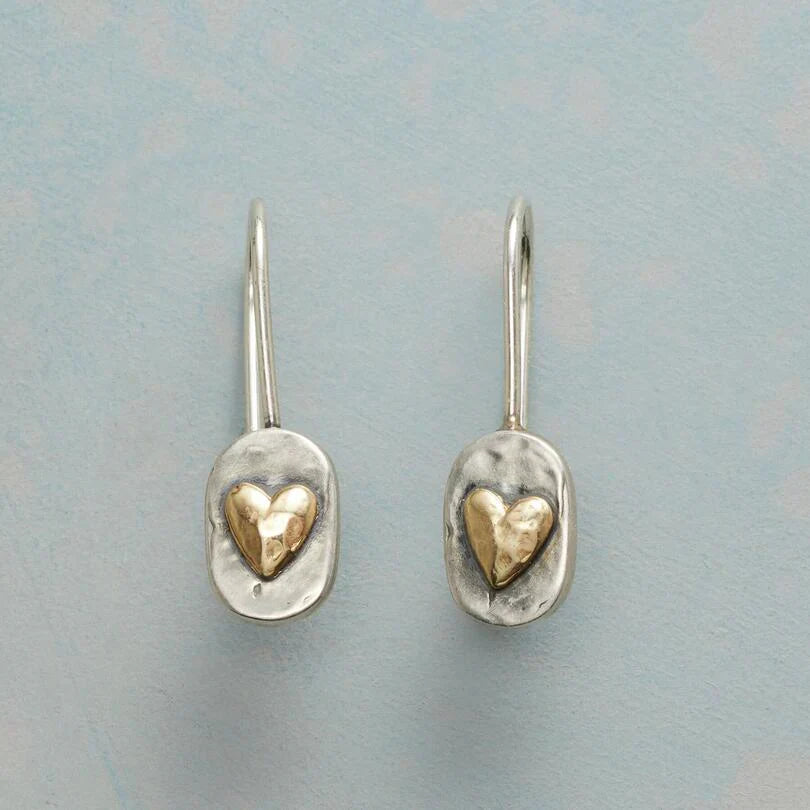 Golden Heartlace Earrings | Gold