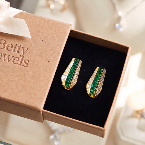 Emerald Sienna Earrings | Gold