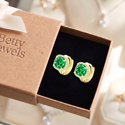 Nadine Emerald Earrings | Gold
